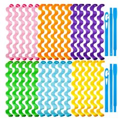 30 Pieces Heatless Waves Curlers Spiral Curls Styling Kit(new)
