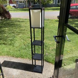 Corner Square Shelf With Lamp