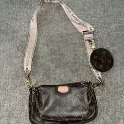 Louis Vuitton Pink Strap Bag 