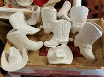 cowboy boots and hats molds-sculptures