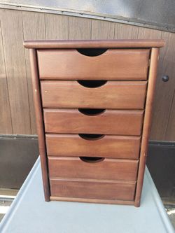 Wood Desktop Organizer with 5 Drawers