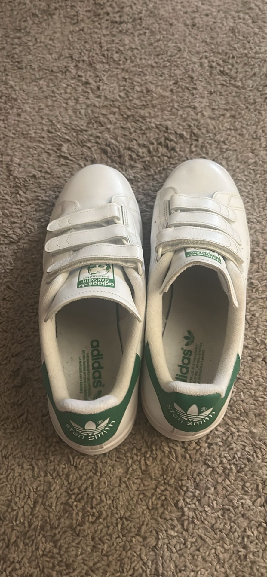 Adidas Stan Smith CF White Green Strap Men Unisex Size 11 Casual Shoes FX5509