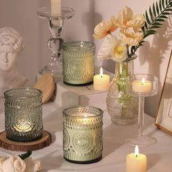 10 Pack Green Candle Jars for Making Candles- 7.5 OZ Empty Glass Candle Making Jars