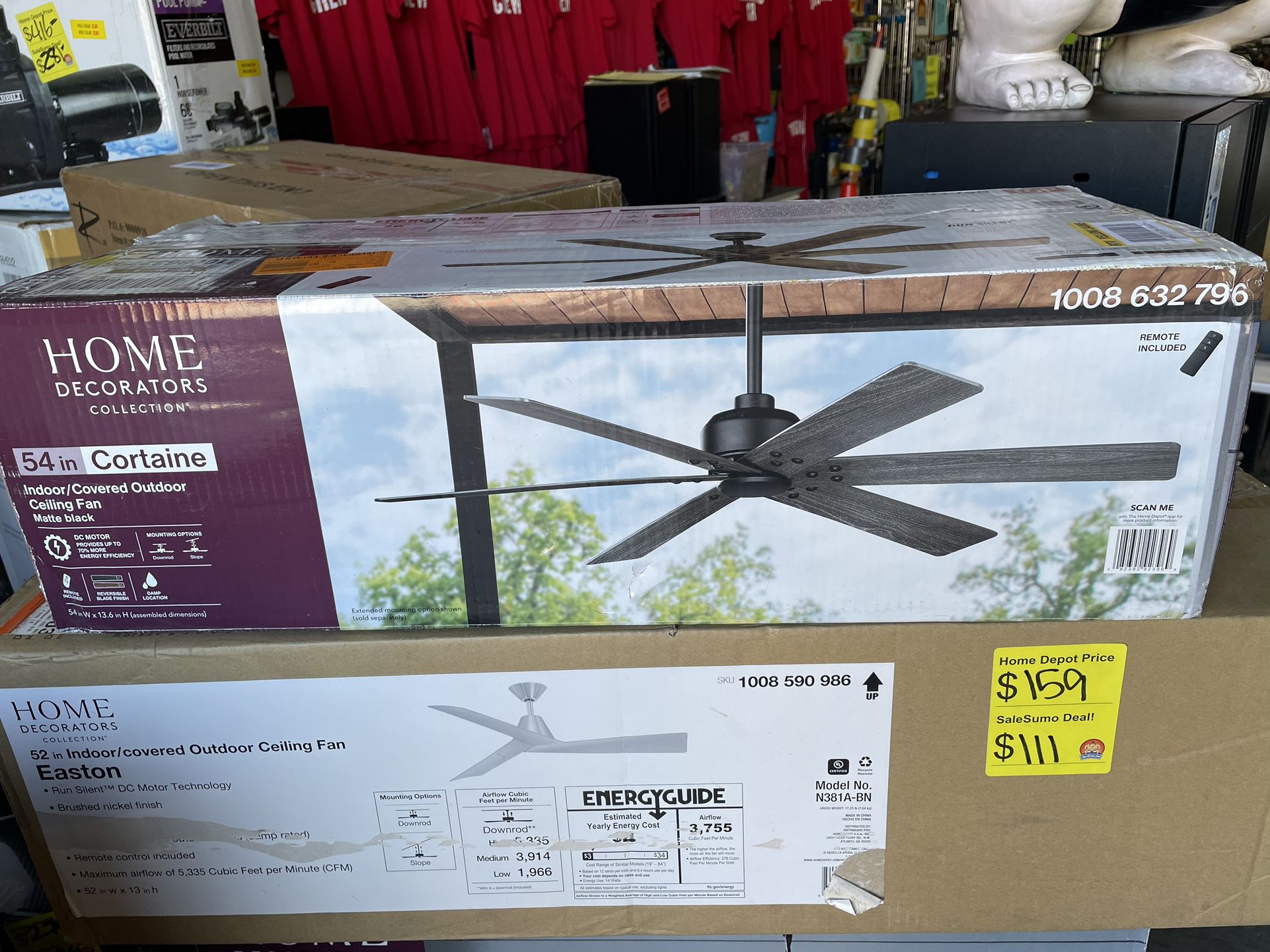 Cortaine 54 In Indoor/outdoor Ceiling Fan 