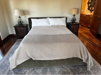 West Elm Upholstered Queen Bed