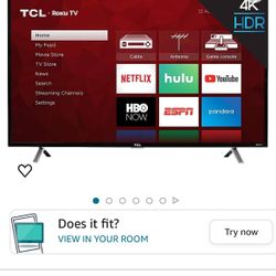 55” 4K HDR TV - TCL Roku Smart Tv 