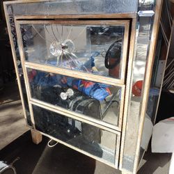 Mirrored End Table