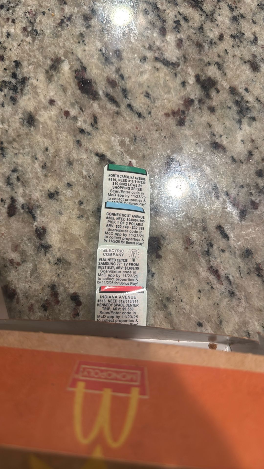 Mcds Monopoly Peices 