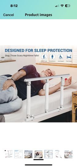 Bed Rails for Elderly Adults Safety - Folding Bedside Assist Rail Handle for Elderly Adults, Surgery for Patients Preventing Falling Out of Bed, Fit K