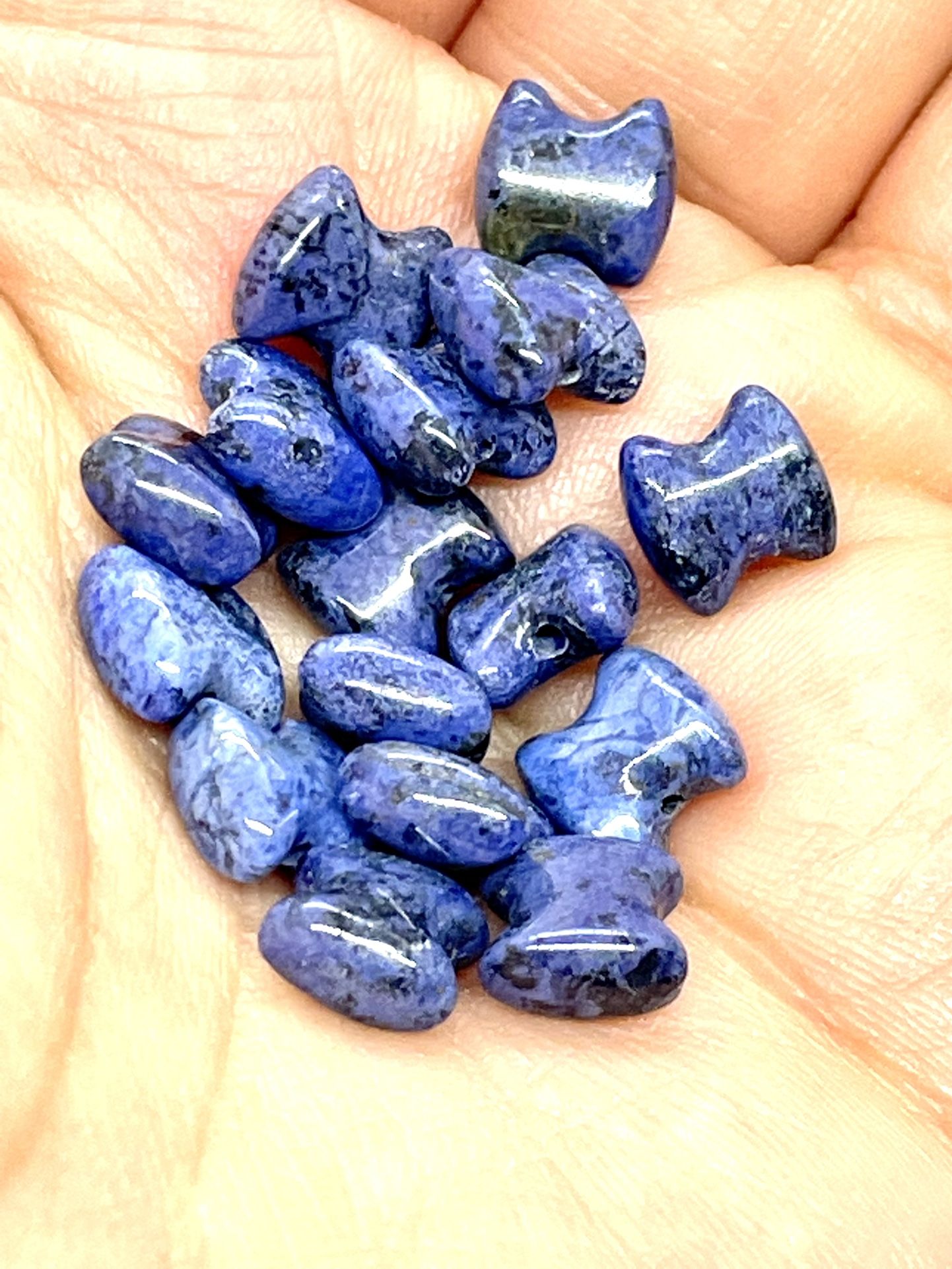 Lot Of 64 Sodalite Pinch Beads
