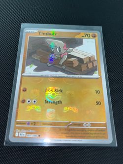 Masterball Pattern Timburr #47 Black Bolt Pokemon TCG