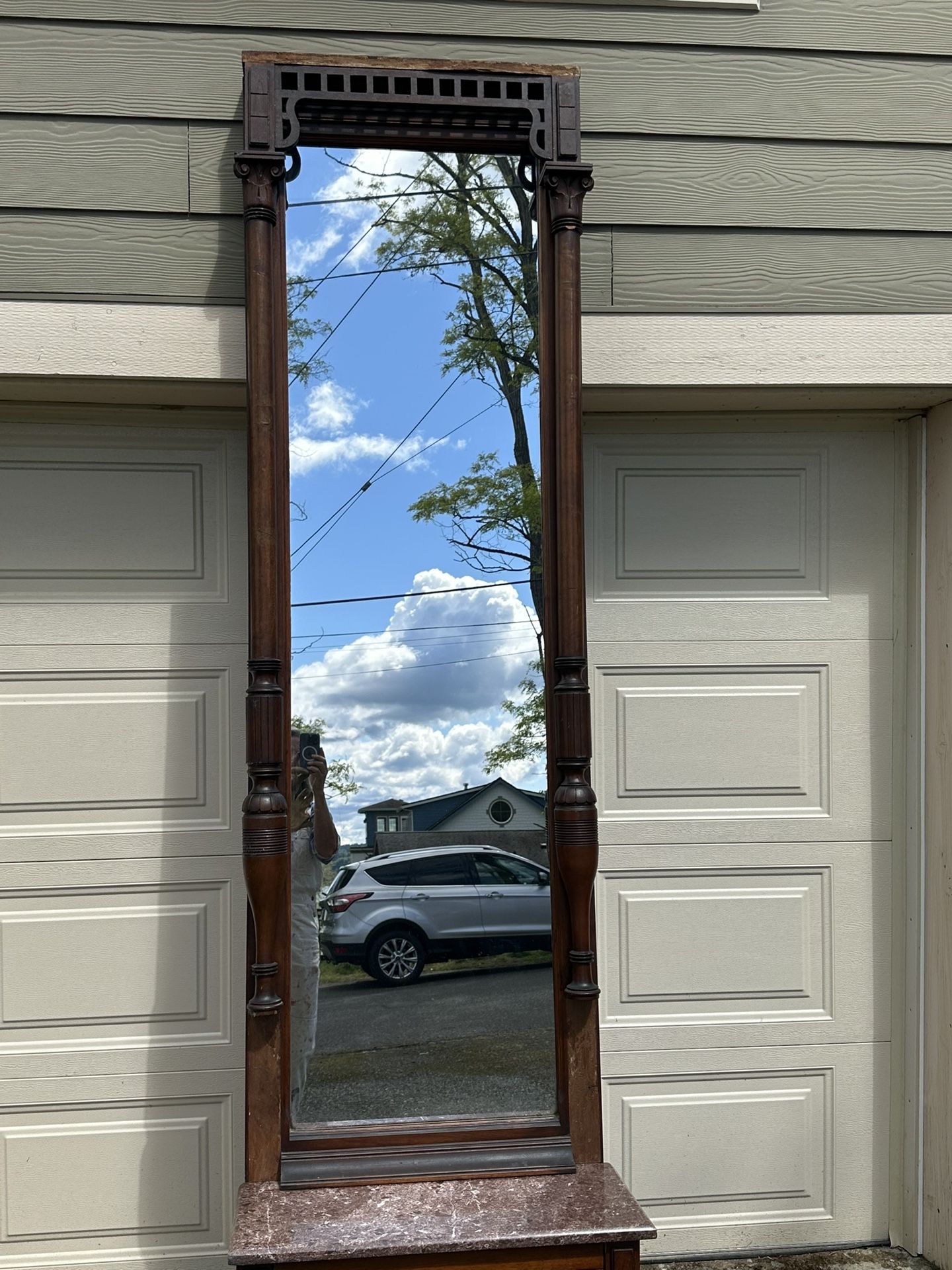 Antique 1880s Hall Pier/mirror