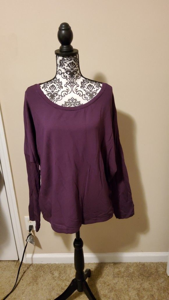 Secret Treasures Purple Fleece Sleepwear Top Size 3X