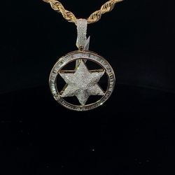 10k Gold With 2.52 Ct Natural Diamond Pendant 