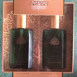 Coty Aspen Aftershave 2 FL. Oz. Cologne 2 Fl. Oz Spray Gift Set Vintage