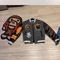 Off-white Embellished Varsity Bomber