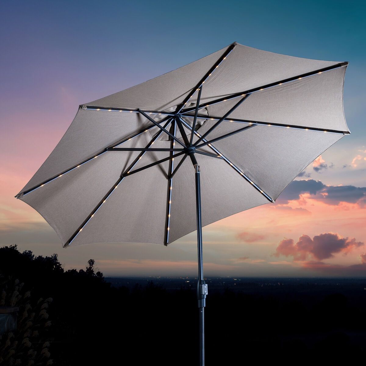 SUNVILLA 10' Solar LED UMBRELLA ~ Costco Model # 1713504