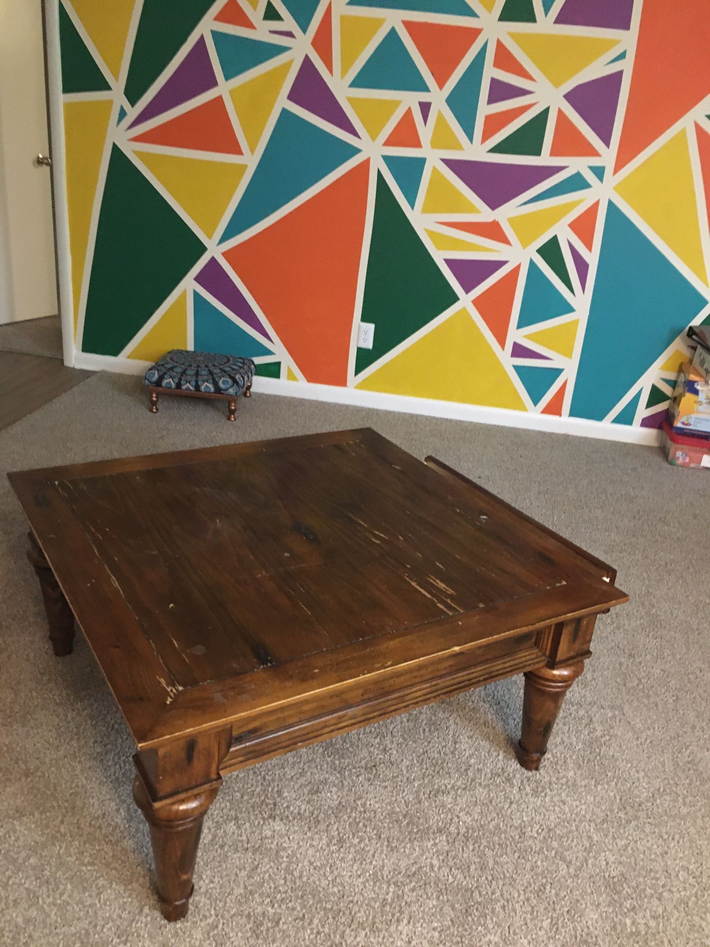 Living room table with drawer