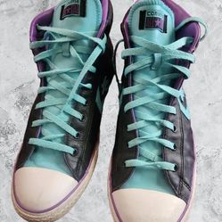 Converse All Star Player Black/Blue/Purple High Tops