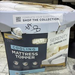 Serenity by Tempur-Pedic Cooling Memory Foam Mattress Topper.  