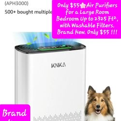 $55🌸Air Purifier for a Large Room Bedroom Up to 2325 Ft², with Washable Filters. Brand New. Only $55 !!