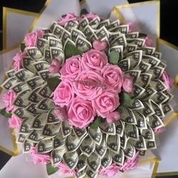 Money Flower Bouquet - Pink