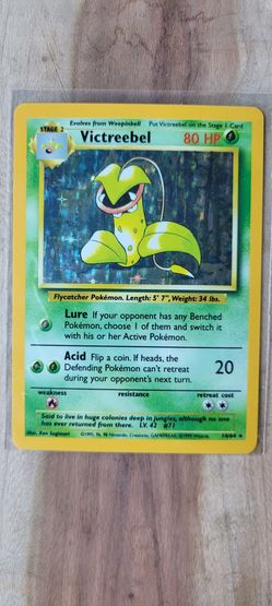 Pokemon Victreebel Holo Error Missing Jungle logo