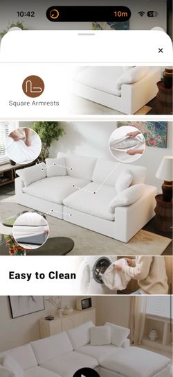White loveseat