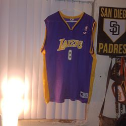 

NOS Vintage 90s Champion Los Angeles Lakers Kobe Bryant #8 Basketball Jersey 48