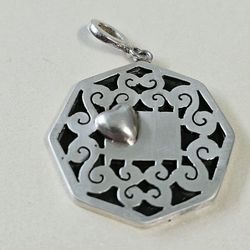 Sterling Silver Hexagon Pendant