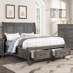 King Size Bed, Dresser,Mirror, Nightstand 