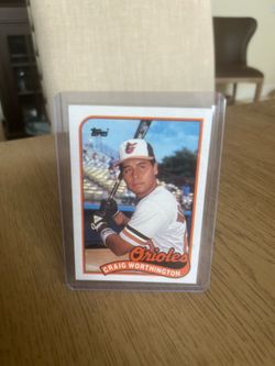 CRAIG WORTHINGTON BALTIMORE ORIOLES 1989 TOPPS BASEBALL CARD #181
