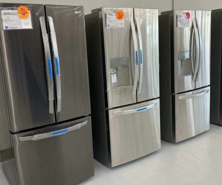 30in WIDE Various Styles LG French 3 Door Refrigerator OPEN BOX