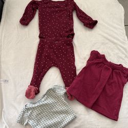 Baby Girl 3 Month Outfit Bundle -3 Sets