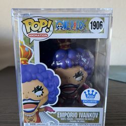 IN HAND EXCLUSIVE Emporio Ivankov WITH HARDSTACK One Piece Funko Pop #1906 Anime
