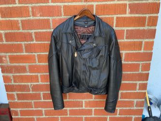 First Gear “Chief” Leather Motorcycle Jacket – Medium