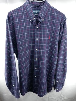 Ralph Lauren Mens Size Large Checkered Multi Colored Shirt. Excellent condition awesome color combination and design.