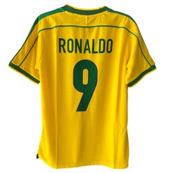 Brazil Jersey Ronaldo 1998 Yellow Soccer 