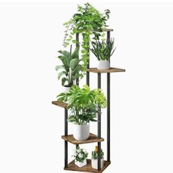 106cm Large Metal Planter Stand for Multiple Plants, 5 Tier High Plant Holder Corner Indoor,Tiered Plant Holder Display Stand for Garden Terrace Offic
