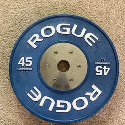 Rogue Competition Bumper Plates 45lb Blue Olympic 