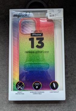 myTech iPhone 13 Rainbow Glitter Cover