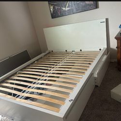 IKEA Queen Bed Frame With 3 Drawers Under