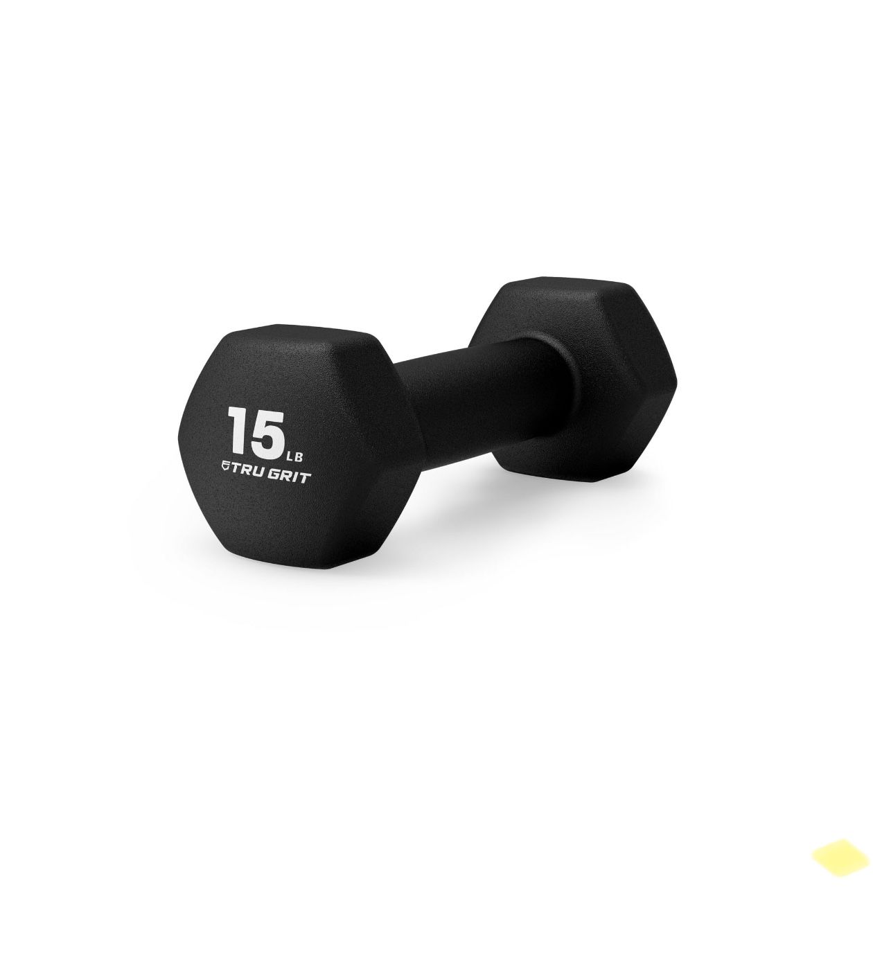 Pair of Hex Neoprene 15lb Dumbbell - Black