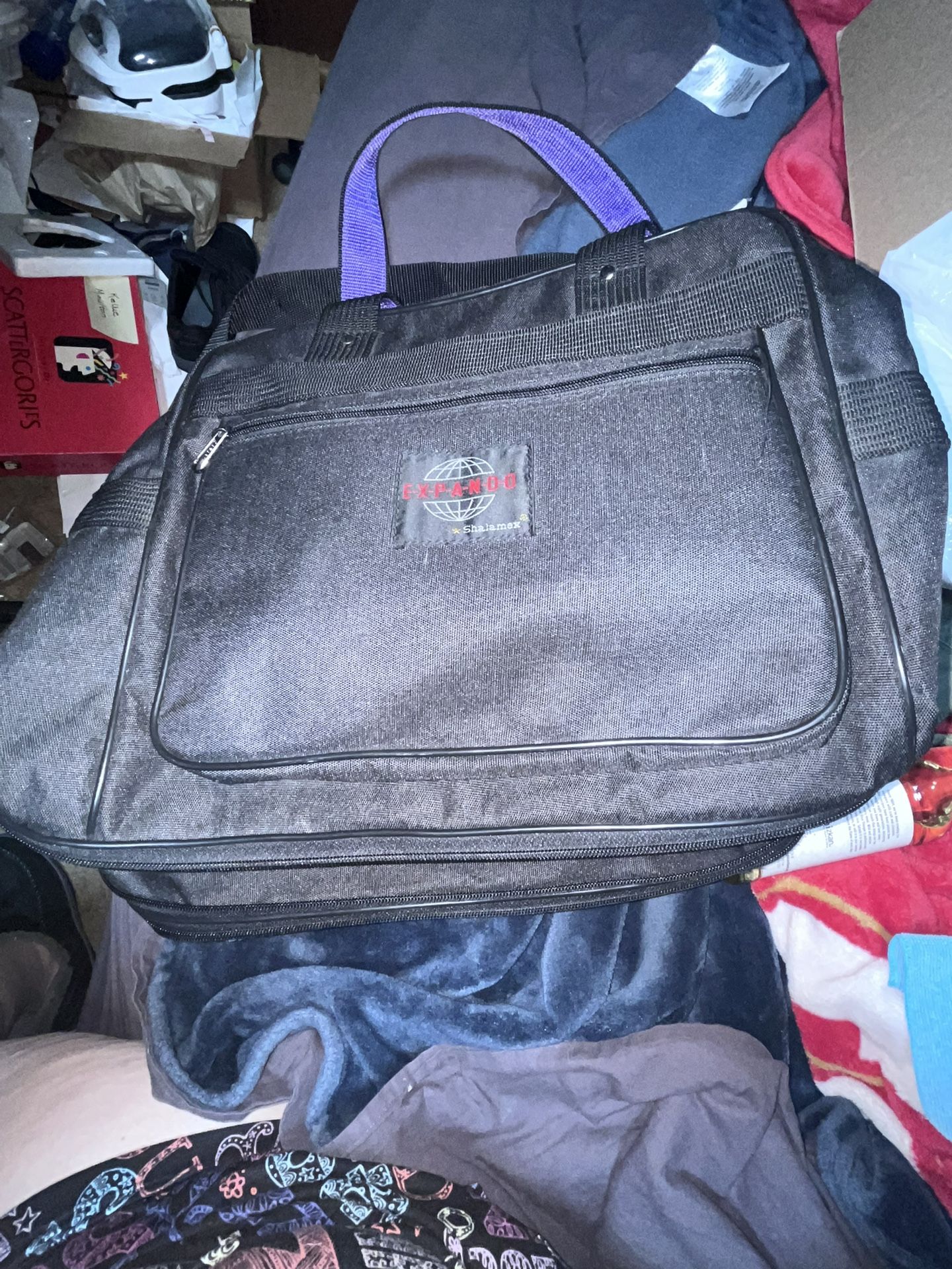 Expandable Foldable Suitcase with Wheels Collapsible Luggage Bag