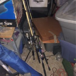 Fishing rods hooks and lures