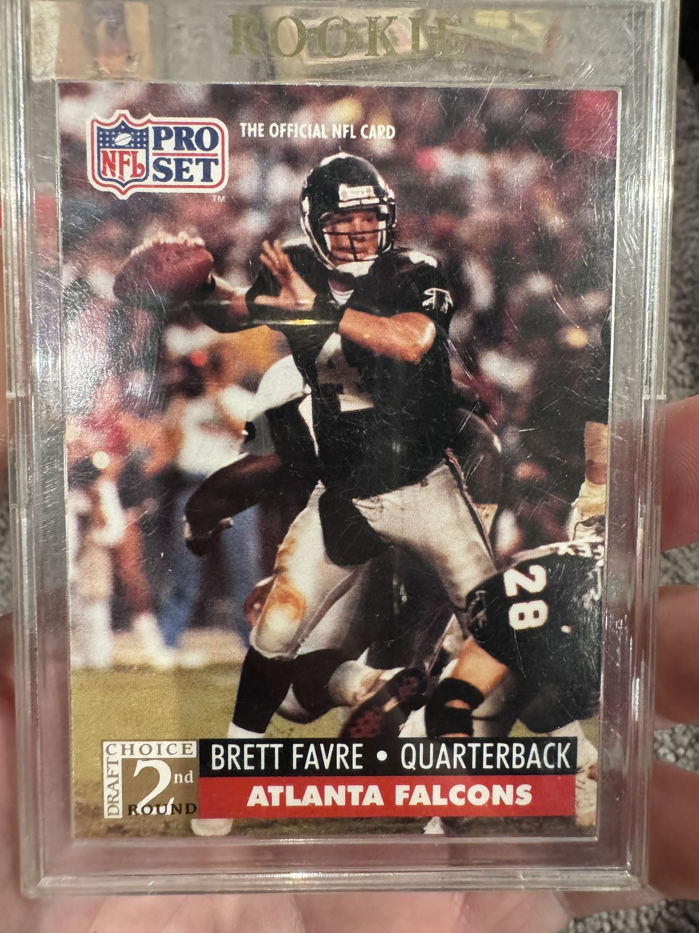 Pro set Brett Favre rookie Falcons Card