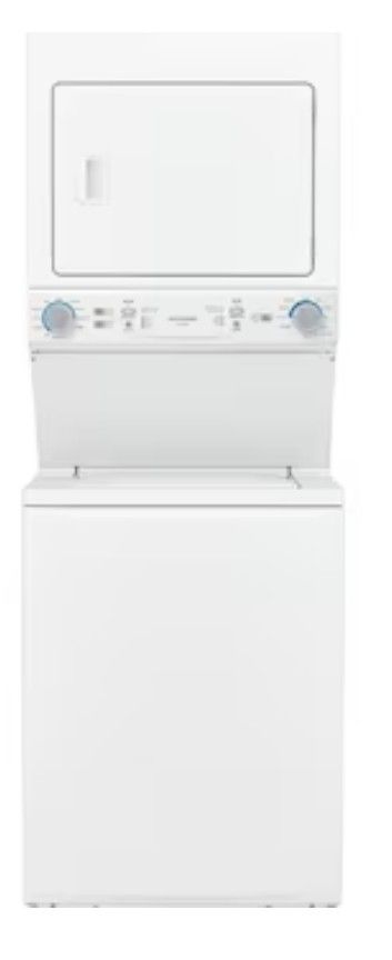 Frigidaire Quick Wash Dry Cycle, Maxfill Stacked Laundry Center with 3.9-cu ft Top load Washer and Electric 5.6-cu ft Dryer

Model #FLCE7522AW
