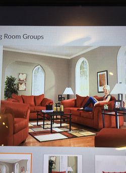 You got a sofa loveseat chair ottoman and Lanely table set