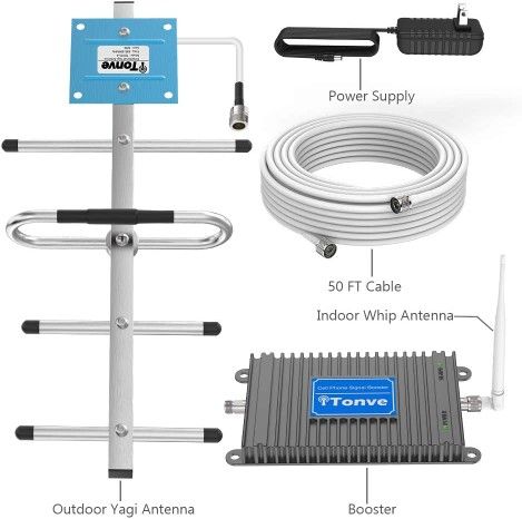 Cell Phone Signal Booster 700MHz 4G LTE Band 12/13/17 Mobile Signal Repeater Amplifier Antenna Kits for Home and Office Improve 5G 4G LTE Data Rates