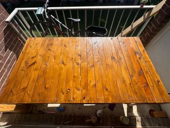 Handmade oak wood table
